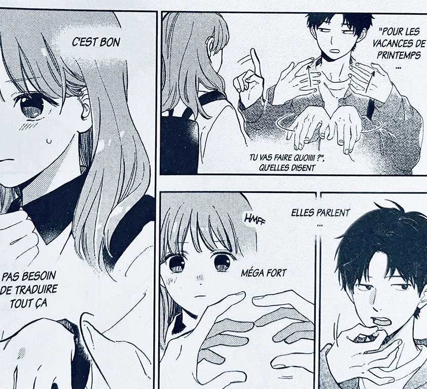 a sign of affection, un shōjo manga qui propose graphiquement la représentation du langage des signes en manga